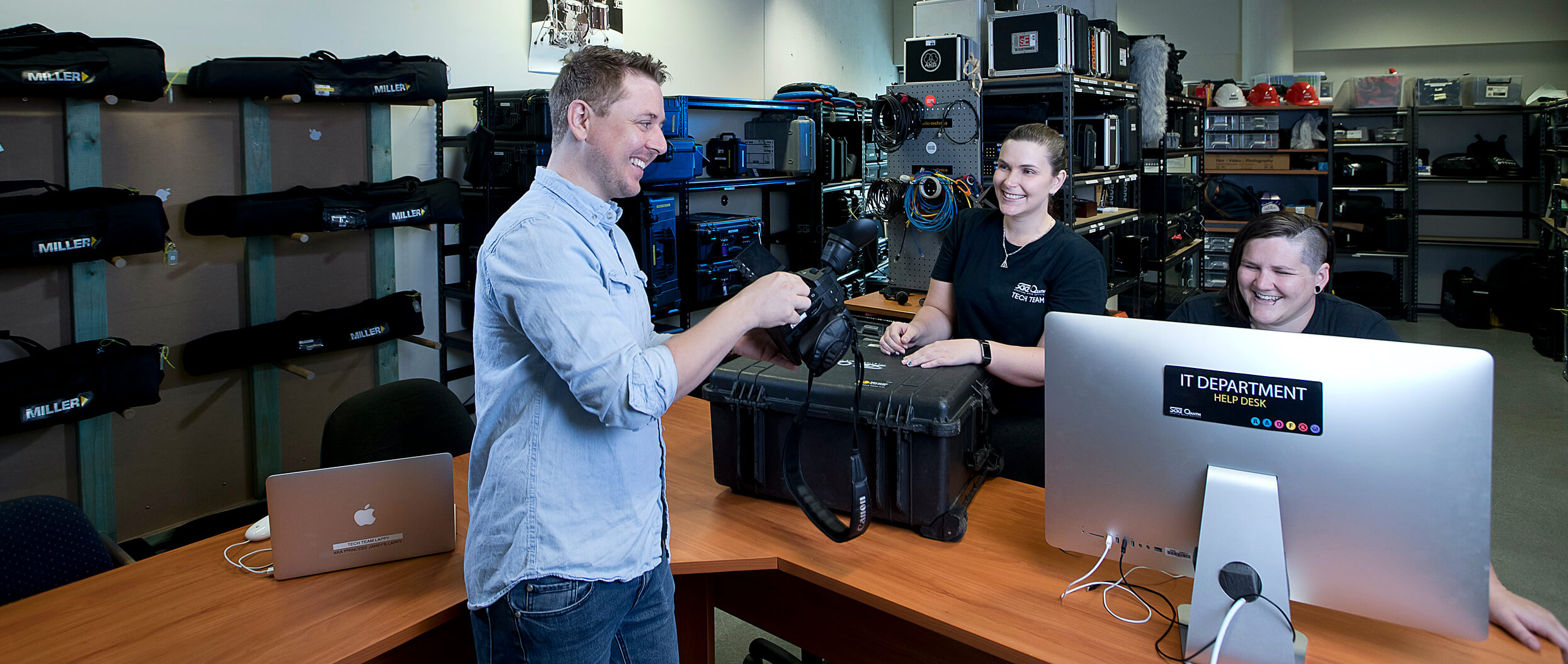 Brisbane Tech Tech Team with a Student