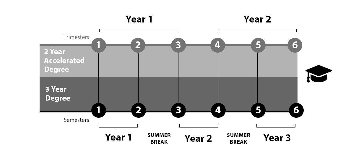 SAE-Modules graphic explanation of how the SAE courses are delivered